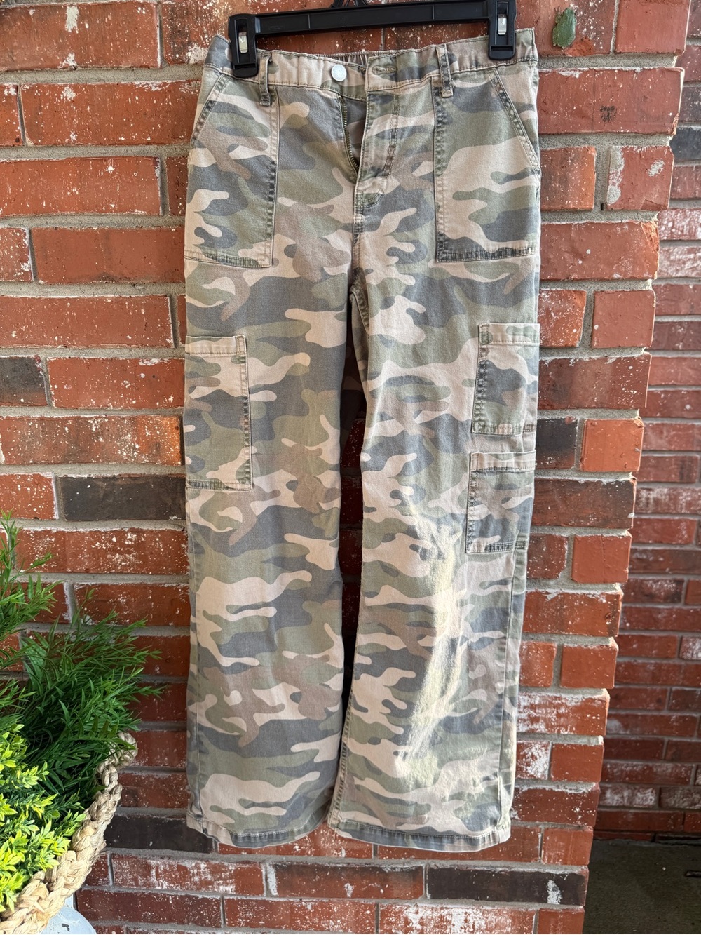 No Boundaries Camo Cargo Pants - Olive & Tan